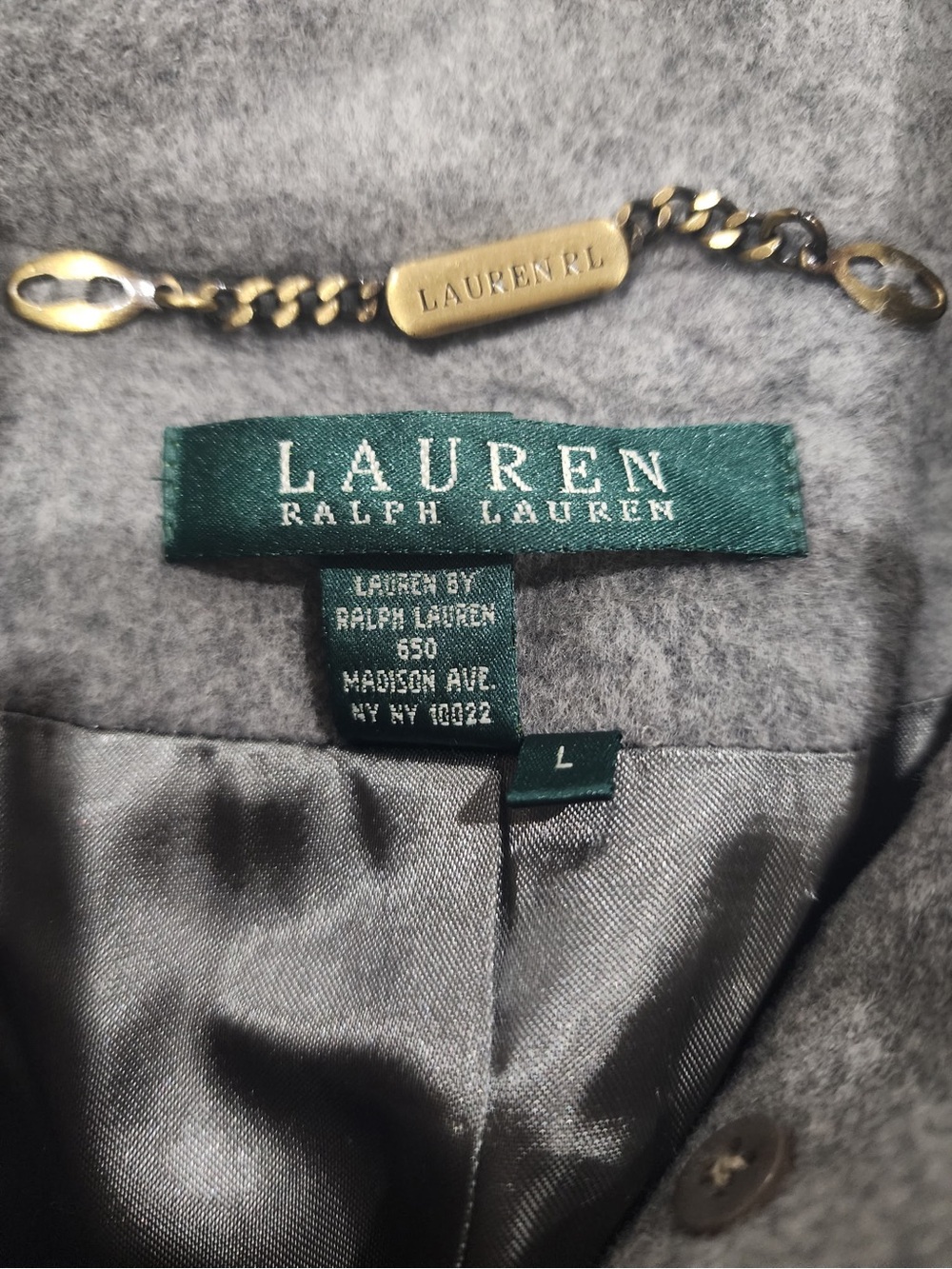 Ralph Lauren Gray Wool Pea Coat